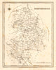 Antique county map of BEDFORDSHIRE by Walker & Creighton for Lewis c1840