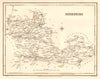 Antique county map of BERKSHIRE by Starling & Creighton for Lewis c1840