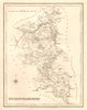 Antique county map of BUCKINGHAMSHIRE by Walker & Creighton for Lewis c1840