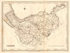 Antique county map of CHESHIRE by Walker & Creighton for Lewis c1840 old