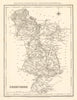 Antique county map of DERBYSHIRE by Walker & Creighton for Lewis c1840 old