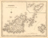 Antique map of GUERNSEY, SARK & ALDERNEY by Walker & Creighton for Lewis c1840