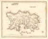 Antique map of the island of JERSEY by Walker & Creighton for Lewis c1840