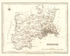 Antique county map of MIDDLESEX by Starling & Creighton for Lewis c1840