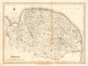 Antique county map of NORFOLK by Walker & Creighton for Lewis c1840 old
