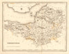 Antique county map of SOMERSETSHIRE by Walker & Creighton for Lewis c1840