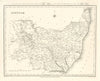 Antique county map of SUFFOLK by Starling & Creighton for Lewis c1840 old