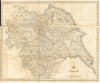 Antique county map of YORKSHIRE by Starling & Creighton for Lewis c1840