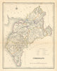 Antique county map of CUMBERLAND / Cumbria by Creighton, Starling & Lewis c1840