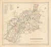 Antique county map of GLOUCESTERSHIRE by Creighton & Walker for Lewis c1840