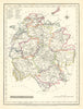 Antique county map of HEREFORDSHIRE by Creighton & Starling for Lewis c1840