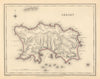 Antique map of the island of JERSEY by Creighton & Walker for Lewis c1840
