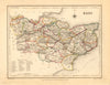 Antique county map of KENT by Creighton & Walker for Lewis c1840 old