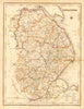 Antique county map of LINCOLNSHIRE by Creighton & Walker for Lewis c1840