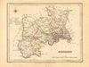 Antique county map of MIDDLESEX by Creighton & Starling for Lewis c1840