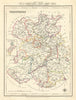 Antique county map of SHROPSHIRE by Creighton & Walker for Lewis c1840 old
