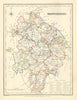 Antique county map of WARWICKSHIRE by Creighton & Starling for Lewis c1840