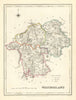 Antique county map of WESTMORLAND by Creighton Walker Lewis. Lake District c1840