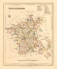 Antique county map of WORCESTERSHIRE by Creighton & Starling for Lewis c1840