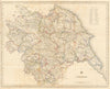 Antique county map of YORKSHIRE by Creighton & Starling for Lewis c1840
