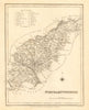 Antique county map of NORTHAMPTONSHIRE. Walker, Creighton & Lewis. Unions c1840