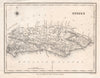 Antique county map of SUSSEX by Walker & Creighton for Lewis. Light crease c1840