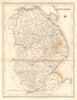 Antique county map of LINCOLNSHIRE. Walker, Creighton & Lewis. Spotting c1840