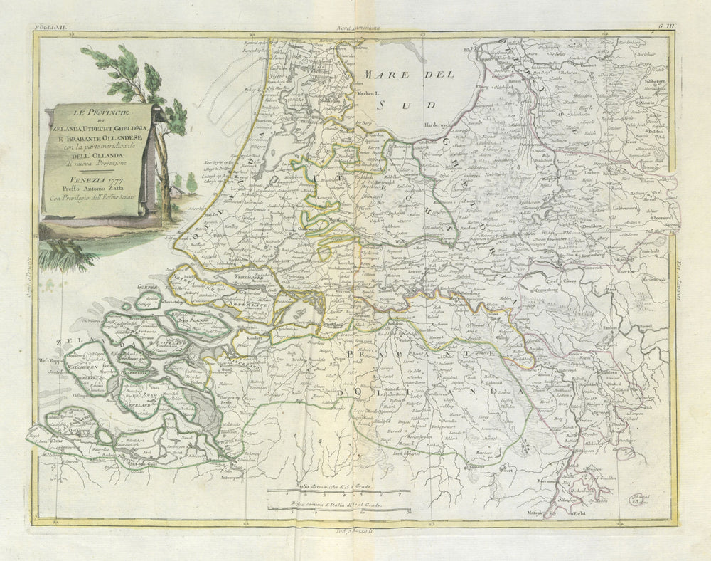 "Le Provincie di Zelanda, Utrecht, Gheldria…" Netherlands South. ZATTA 1779 map