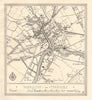 Town plan of MARLOW, Buckinghamshire. Thames Valley 1929 old vintage map chart
