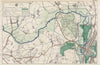 THAMES VALLEY. Standlake - Eynsham - Wytham - Oxford. Oxfordshire 1929 old map