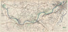THAMES VALLEY. Moulsford - Goring - Pangbourne - Reading - Caversham 1929 map