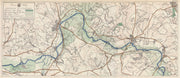 THAMES VALLEY. Sonning - Wargrave - Henley - Marlow - Cookham 1929 old map