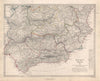 SPAIN SOUTH. Sevilla Granada Cordoba Murcia Jaen Valencia Toledo. SDUK 1846 map