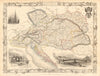 AUSTRIAN EMPIRE. 'Austria'.Vienna views.Hungary Lombardy RAPKIN/TALLIS 1851 map