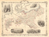 PRUSSIA. Views of Berlin, Brandenburg gate &c. TALLIS & RAPKIN 1851 old map