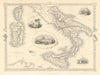 SOUTHERN ITALY. Naples/Vesuvius. Sicily Sardinia Corsica. RAPKIN/TALLIS 1851 map