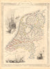 NETHERLANDS. 'Holland'. Provinces. Rotterdam view. TALLIS & RAPKIN 1851 map
