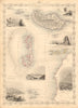 ATLANTIC ISLANDS. Bermuda Madeira Canaries Tenerife view. RAPKIN/TALLIS 1851 map