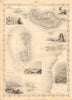 ATLANTIC ISLANDS. Bermuda Madeira Canaries Tenerife view. RAPKIN/TALLIS 1851 map