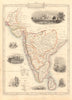 SOUTHERN INDIA. Amber Fort, Jaipur & Gol Gumbaz, Bijapur. RAPKIN/TALLIS 1851 map