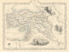 TURKEY IN ASIA. Cyprus Levant Iraq Kurdistan. Ottoman. TALLIS & RAPKIN 1851 map