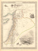 SYRIA. Levant Palestine Jordan Lebanon Israel Cyprus. TALLIS & RAPKIN 1851 map