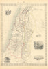 ANCIENT PALESTINE. 12 tribes of Israel. Levant Jordan. TALLIS & RAPKIN 1851 map