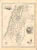 PALESTINE. Jaffa/Tel Aviv Nazareth views. Jordan Lebanon. RAPKIN/TALLIS 1851 map