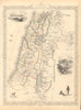 PALESTINE. Jaffa/Tel Aviv Nazareth views. Jordan Lebanon. RAPKIN/TALLIS 1851 map