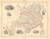 CHINA & BURMAH. Hong Kong vignette. Burma Formosa Taiwan. RAPKIN/TALLIS 1851 map