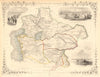 INDEPENDENT TARTARY. Khiva Bokhara Kokand Central Asia. TALLIS & RAPKIN 1851 map