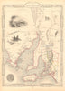 PART OF SOUTH AUSTRALIA. Shows mining districts. TALLIS & RAPKIN 1851 old map
