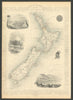 NEW ZEALAND. Shows NZ Company settlements in 1851. TALLIS & RAPKIN 1851 map