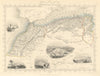 NORTHERN AFRICA. Morocco Tunisia Algeria. Caravan routes. RAPKIN/TALLIS 1851 map